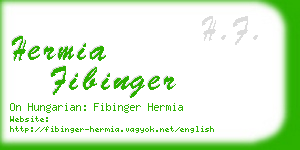 hermia fibinger business card